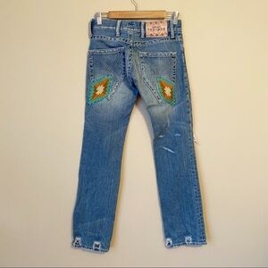 Vigoss Tex-Mex Southwest Patch Distressed Jeans - 27
